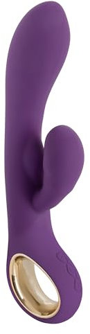 You2Toys Rabbit Vibrator Petit - intensiver G-Punkt-Vibrator mit Klitoris-Reizarm für Frauen, 10 Vibrationsmodi, ergonomisch geformt, lila/gold