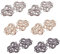 WANDIC Strickjacke-Clips, 6 Paar Vintage Swirl Flower Cape-Verschlüsse Zum Aufnähen von Haken Und Ösen, Umhangverschlüsse Für Pullover, Schal, Mischfarben