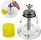 180ml 1 Touch Clear Glass Bottle, Professional Clear Glass Pump Dispenser Bottle with Measuring Scales, for Nail Polish Remover, Alcohol or Other Liquids