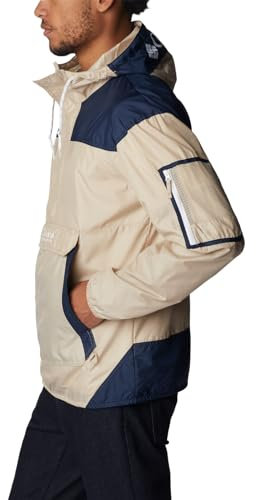 Columbia Challenger Windbreaker, Veste Légère Coupe Vent Homme, Ancient Fossil/Collegiate Navy, Taille S