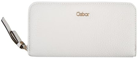 Gabor bags Gela Damen Geldbörse Portemonnaie Reißverschluss Groß Weiß