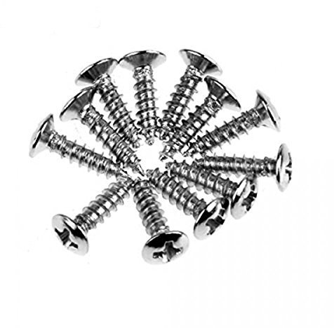 36 Stk. Pickguard Schrauben fuer Style Gitarre passt, Silber