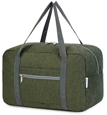 für Ryanair Handgepäck 40x20x25 & Tasche für Flugzeug - Faltbare Reisetasche & Weekender - Koffer 20L (Armeegrün)