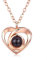 WEIYOUDP Photo Projection Necklace Pet, 925 Silver Jewellery With Photo Inside, Sterling Silver Projection Necklace (45cm, Rose Gold)