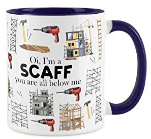 Purely Home Scaffolder Mug Fun Trades Gift - White Coffee/Tea Present