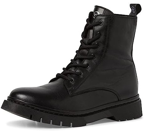 Tamaris Damen Schnürstiefeletten, Frauen Stiefeletten,Wechselfußbett,Comfort Lining,uebergangsschuhe,uebergangsstiefel,Boots,Black,38 EU