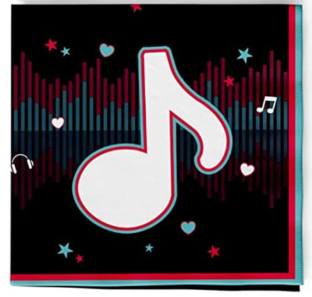 Lote de 40 Servilletas Decorativas Infantiles Tik Tok Dance. Vajillas y Complementos. Detalles y Regalos Originales de Cumpleaños. Bodas, Bautizos y Fiestas. Regalos Originales. AB