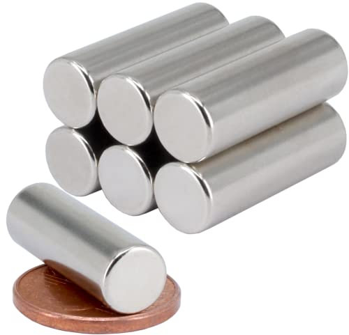 MVT Magnete [10 Stück] Neodym 7mm Mini Magnete 7x20mm Magnetscheiben Stabmagnet Für Modellbau Bastelmagnete Rund Zylinder Scheibe Scheibenmagnet Kleine Runde Magnete Extra Stark