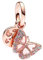 Lkwidi Charme Rotgold Schmetterling Charms-Anhänger 925 Sterling Silber Charm Bead Pendant für Europäische Armbänder und Halsketten