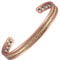 MagCopper Geflochtene dreifarbige magnetische Kupferarmbänder für Damen oder Herren, Kupfer-Manschetten-Armreif, 16,5 cm, verstellbar, kein Farbverlust