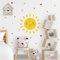 Herfair Wandtattoo Kinderzimmer Deko, Smiley Sonne Wandsticker DIY Wasserdicht Wandaufkleber, Wanddeko Aufkleber Geschenk für Kinder (B)