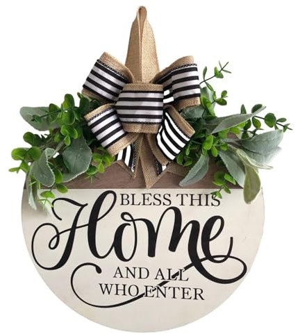 Lustiges Haustürschild, Haustürschild, Aufhänger, Türkranz, Holzdekorationsschild, Verbotsanforderung Welcome To Enter, lustiges Türschild, für Veranda, Bauernhaus, Haustür, Zuhause