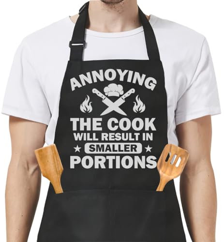 SANDJEST Lustige Schürze für Väter – Geburtstag, Vatertag, Kochen, Grillen, Geschenke für Herren, Lustige 10, Large