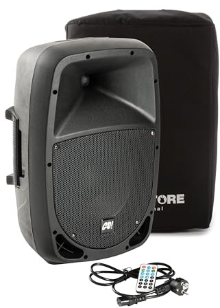MUSIC STORE Aktives Lautsprecher Set - 80W RMS, 300W Peak, 10 Tieftöner, 1 Hochtöner, EQ, Mixer, Bluetooth