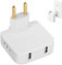 Powice US to EU Adapter,Steckdose mit USB,Mehrfachsteckdose mit USB,Adapter USA Deutschland Stecker,Adapter Steckdose,US Adapter EU,Adapter Amerikanisch Deutsch mit USA-Netzteil Konverte für Geräte