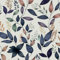 Fvlow Navy Leaf Peel and Stick Wallpaper Grey Blue Contact Paper Easily Peel Off Self-Adhesive Wall Paper for Kitchen Cabinet Drawer 17.4 x 394