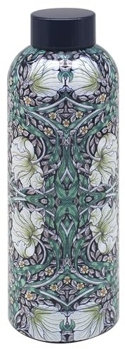 The Leonardo Collection William Morris Pimpernel Insulated Drinks Flask | Premium Stainless Steel Hot & Cold Water Bottle | Reusable Coffee & Tea Travel Flask | Eco Friendly Gift for Home or Office