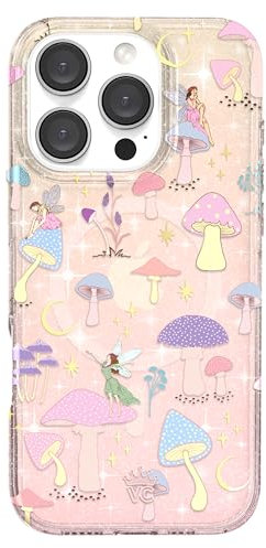 VELVET CAVIAR for iPhone 16 Pro Case Mushroom Glitter - Compatible with MagSafe [10ft Drop Tested]