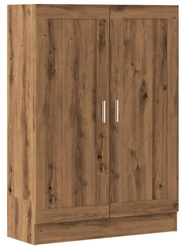 vidaXL Bücherschrank, Bücherregal mit Stauraum, Highboard für Wohnzimmer Büro, Büroschrank Beistellschrank, Artisan-Eiche Holzwerkstoff