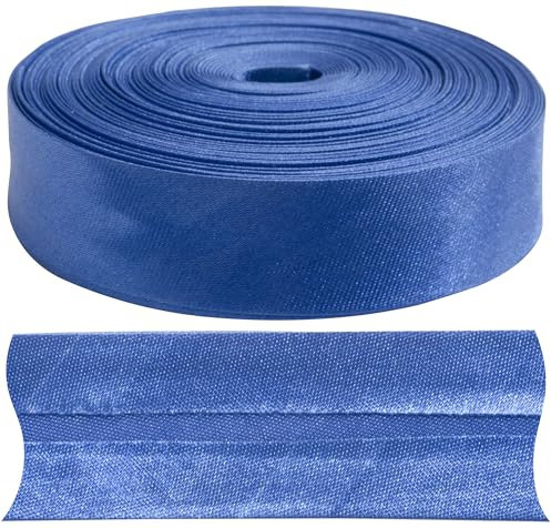 AERZETIX - C77340 - Gefaltetes schrägband 9 Meter x 18mm - aus Polyester - Farbe blau