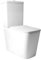 Inodoro Completo - WC Inodoro Completo con Sistema Rimless Antibacterias - Vater Baño con Tapa Dura Extrafina Amortiguada - Inodoro Salida Dual Eficiente con Ahorro de Agua - WC para Hogar Blanco