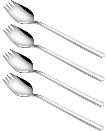 Cabilock 4 Piezas Cuchara De Ensalada De Acero Inoxidable Cubiertos Para Ensalada Cuchara