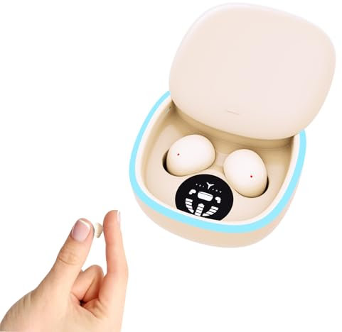 TWS Wireless Bluetooth 5.4 Small Invisible Mini Earbuds In Ear ENC Noise Cancelling Soft Headphones Micro Ear Buds for Smaller Ears Hidden Tiny Earphones with Mic for iPhone Android Work Sleep Sports