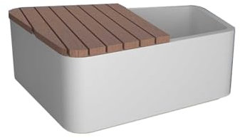 Xilin-872 Bank mit Pflanzkasten, Outdoor-Sitz mit Pflanzbank, Metall-Pflanzbank, Garten- und Hofdekoration, ideal for draußen und drinnen Gartenbank(Weiß)
