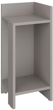 Vicco Nachttisch Lenar, Nachtkommode, Greige, 27 x 60 cm