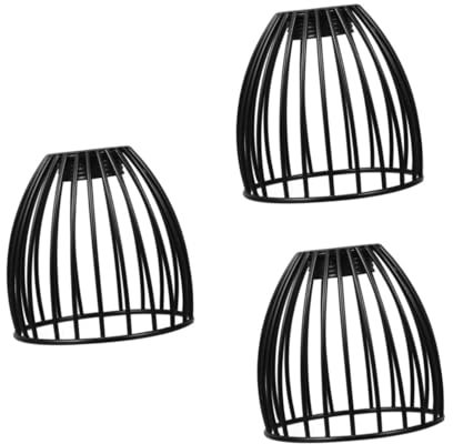 Alipis 3 Stück Schmiedeeiserner Vogelkäfig Lampenschirm Vintage Lampenschirm Kandelaber Glühbirnenschirm Pfostenlampenschirm Fasslampenschirm Nachttischlampenschirm Lampenteile