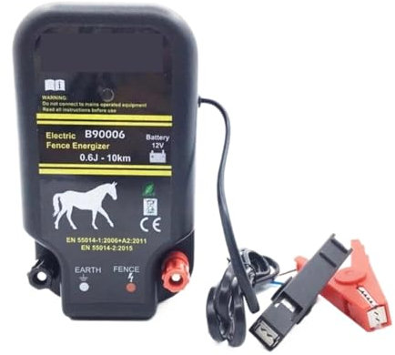 ZKLGS Electrificateur Cloture Electrique, Électrificateur de clôture électrique 12 V alimenté par Batterie 20 km Energzier for Ferme et Animaux