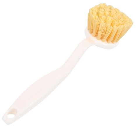 DECOMELODY Long Handle Dish Brush with Soft Bristles for Kitchen Cleaning Multipurpose Pot and Pan Scrubber Heat Resistant Plastic Handle Easy to Wash and Reusable for Household Use