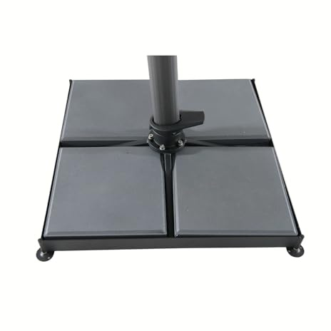 Pied de parasol robuste de 50 kg - 85 x 85 x 12 cm - Pour jardin, café, restaurant et hôtel - Parfait pour l'extérieur - Pour la plage et la terrasse