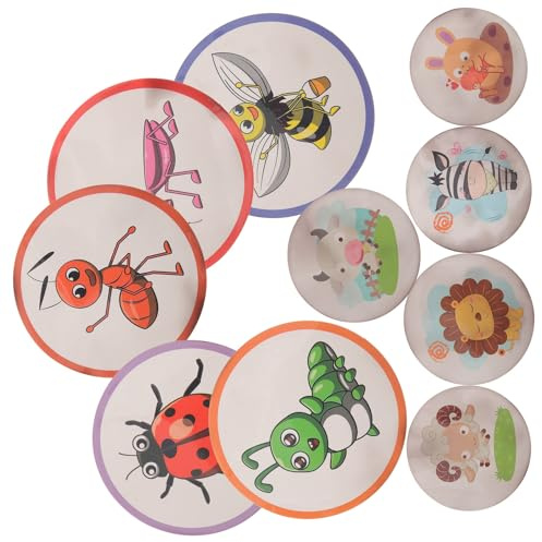 Farbwechselnde Töpfchenaufkleber mit Cartoon Tiermotiven, 10 Bögen | Wärmeaktiviert, Wiederverwendbar und Tragbar, Pvc Kleber, für Kleinkinder und Kinder
