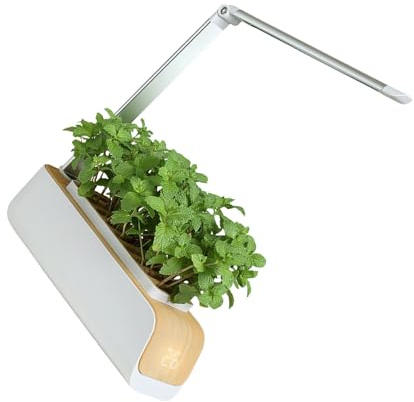 JAMNGHB Automatisiertes Pflanzenzucht-Set mit Vollspektrum-Beleuchtung und höhenverstellbarer Lampe für Gemüse, Zuhause, Garten, Aluminiumlegierung, Hydrokultur-Pflanzgefäß