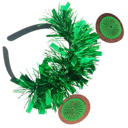 MUSISALY Tropisches Kiwi-stirnband Damen Hawaii Party Haarreif mit Glänzenden Tinseln Lustiges Obst-haarband Vielseitiger Kopfschmuck für Karneval und Strandveranstaltungen
