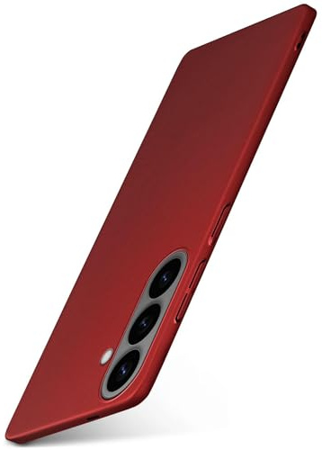 moex für Samsung Galaxy S26 Hülle Ultra Dünn, Schutzhülle mit erhöhtem Kameraschutz, Slim Cover Hardcase Backcover, Dünnste Handyhülle Minimalistisch Alpha Case, Matt Rot