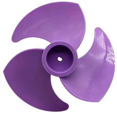 LUCKCDUO Generisch Ventilatorflügel-Ersatz, Ventilator-Ersatz für Rotor-Bodenventilatoren, 3-blättrige PVC-Luftzirkulationsteile, D-förmiges oder kreisförmiges Loch-Design (lila)