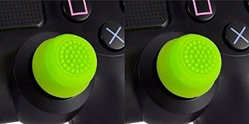 Analoges Gamepad Daumenstick-Abdeckung für PS4, PS3, Xbox 360, Xbox One Controller, Grün, 2 Stück