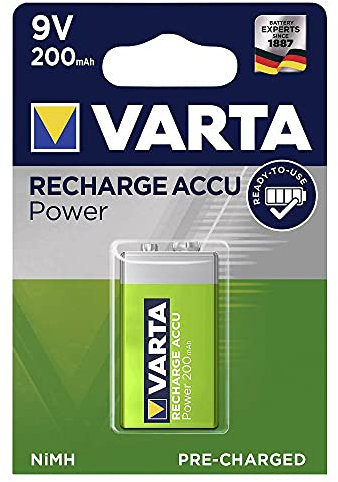 Varta Accu NiMH ricaricabile, 200 mAh, 9 V, E-Block, HR9V