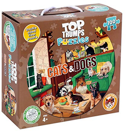 Top Trumps Cats and Dogs 100 Piece Jigsaw Puzzle Game