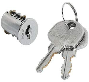 Gedotec Schließzylinder für Möbel-Schloss Wechsel-Zylinder für Kasten-Schloss - H6151 SYMO | Zylinderkern für Schrank-Schloss | SH 1 gleichschließend | 1 Set - Schubladenschloss Einsatz vernickelt