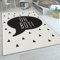 Paco Home Kinderteppich Kinderzimmer Jungen Babyteppich Spruch Trend Schwarz Weiß, Grösse:120x160 cm