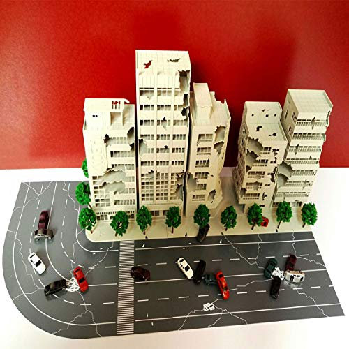 TuToy 33Pcs 1:144 Battle Damaged Building Outland Model Railway Office Scene For Gundam Gift