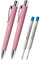 Faber-Castell - Kugelschreiber Poly Ball XB, Strichstärke 0,5 mm, 2x rosé + 2 x blaue Minen