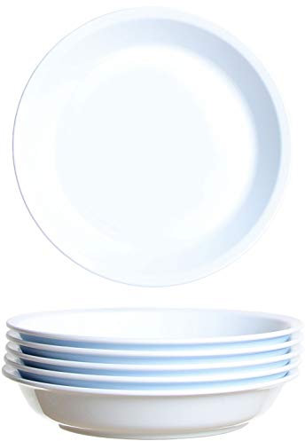 idea-station Gastro assiette plastique 6 x 21 cm - blanc - assiette enfant - assiette creuse - vaisselle camping