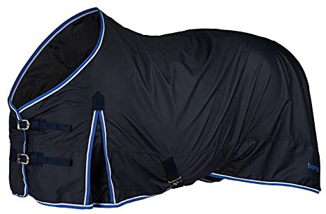 Horze Regendecke Glasgow, Outdoor Decke wasserdicht, Light Turnout 0g, Blau, 135
