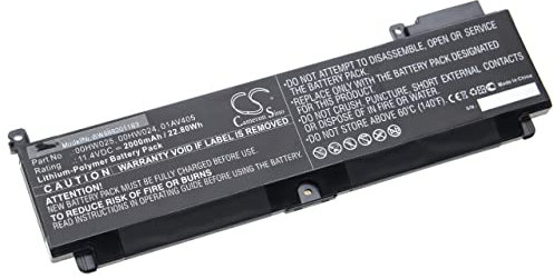 vhbw Batería Recargable Compatible con Lenovo ThinkPad T470s 20HF0010US, T470s 20HF0012US Notebook (2000 mAh, 11,4 V, polímero de Litio)