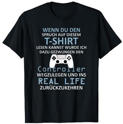 Gaming Spruch Gamer Controller Zocker Deko PC Videospiele T-Shirt