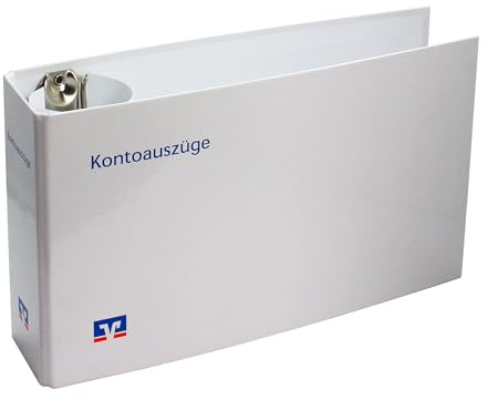 10 x Kontoauszugsordner weiß mit Volksbank Logo, Ordner für Kontoauszüge, Bankordner, DIN lang